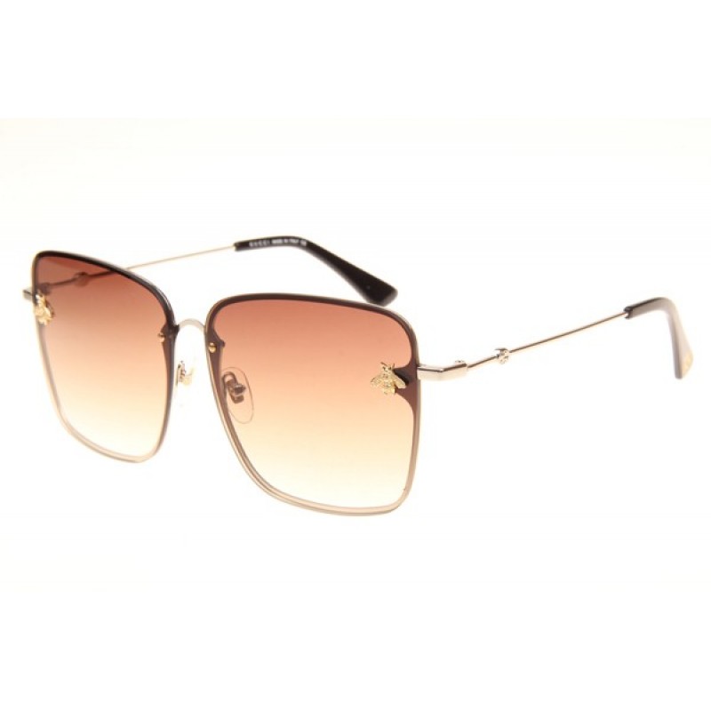 Gucci GG2200 Sunglasses In Silver Gradient Brown