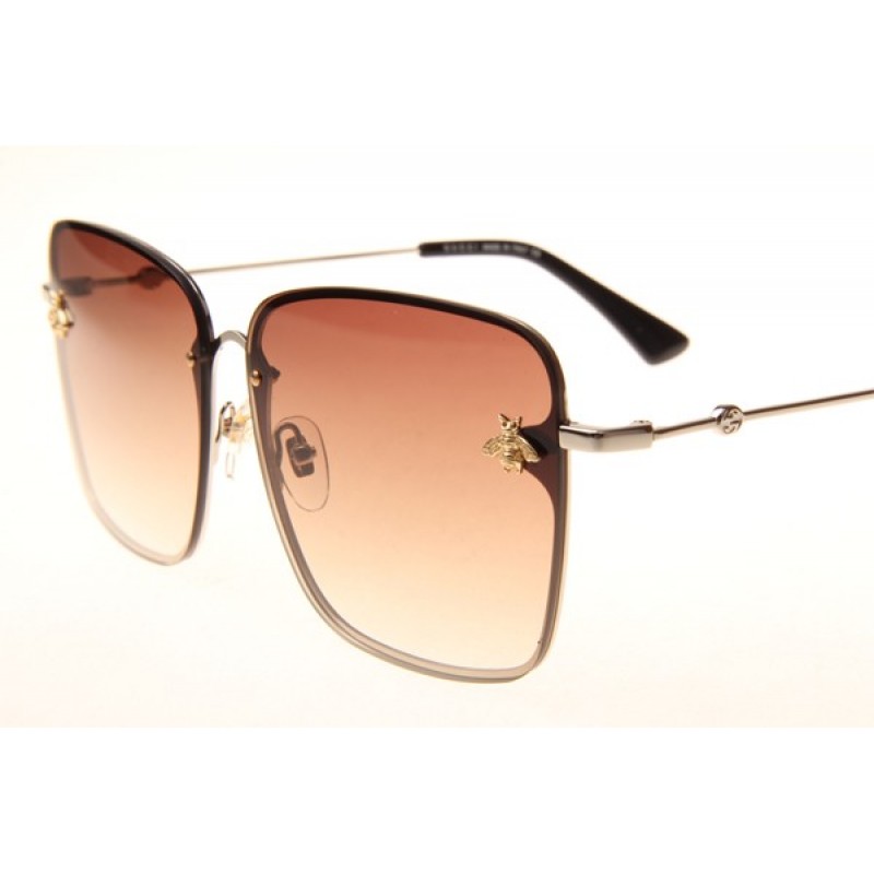 Gucci GG2200 Sunglasses In Silver Gradient Brown