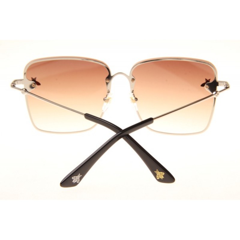 Gucci GG2200 Sunglasses In Silver Gradient Brown