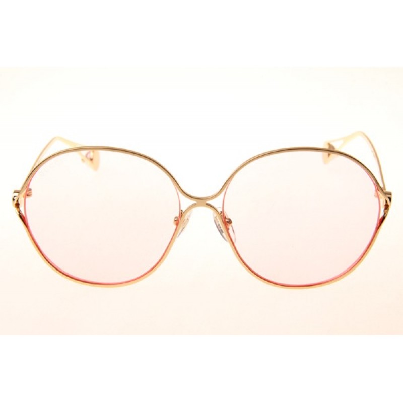 Gucci GG0255S Sunglasses In Gold Pink