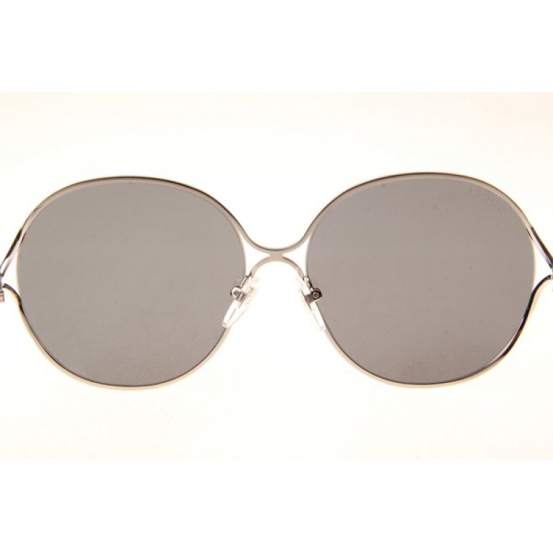 Gucci GG0255S Sunglasses In Silver Grey