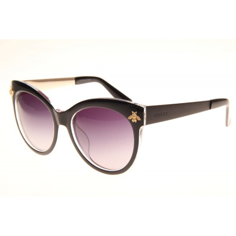 Gucci GG0358S Sunglasses In Black Gold Gradient Grey