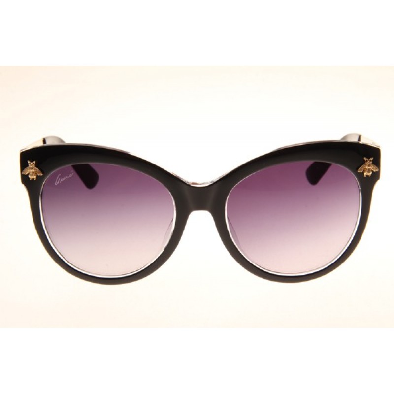 Gucci GG0358S Sunglasses In Black Gold Gradient Grey