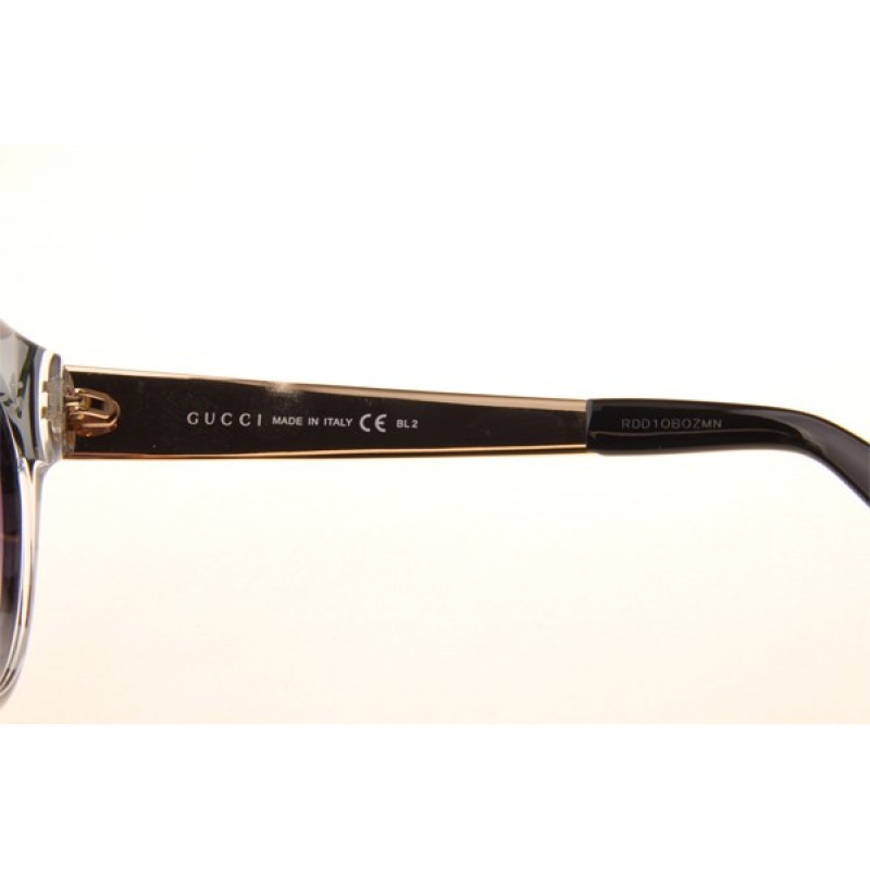 Gucci GG0358S Sunglasses In Black Gold Gradient Grey