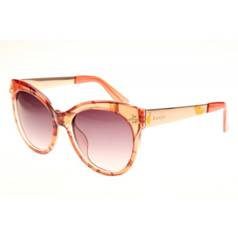 Gucci GG0358S Sunglasses In Gold Brown Gradient Grey