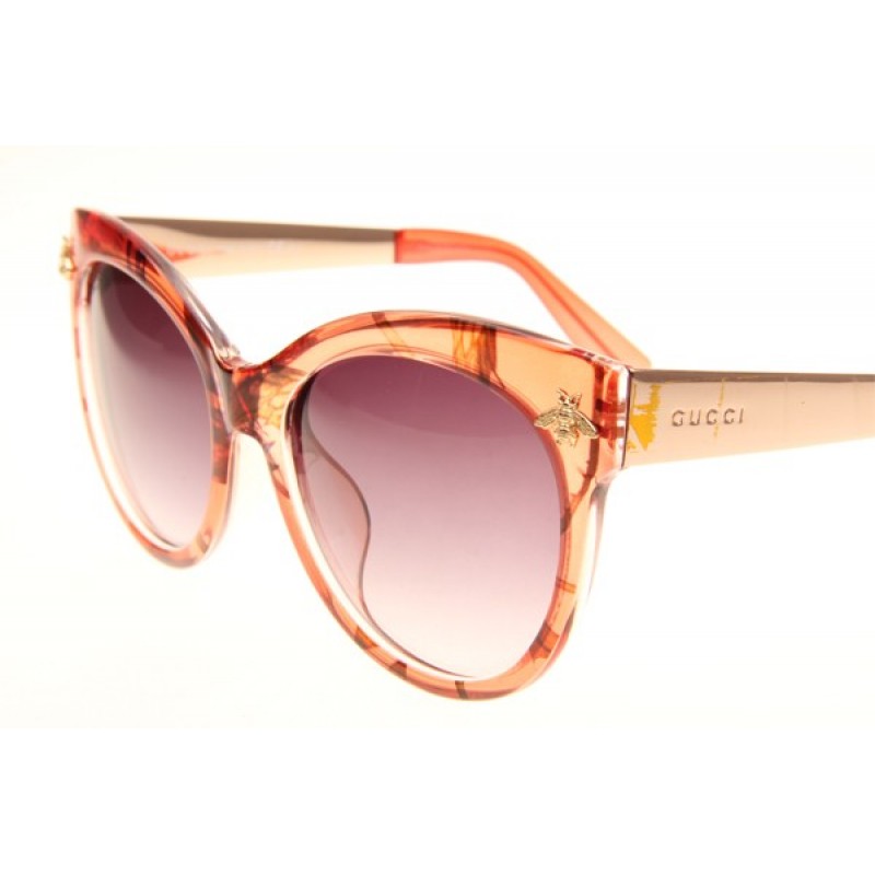 Gucci GG0358S Sunglasses In Gold Brown Gradient Grey