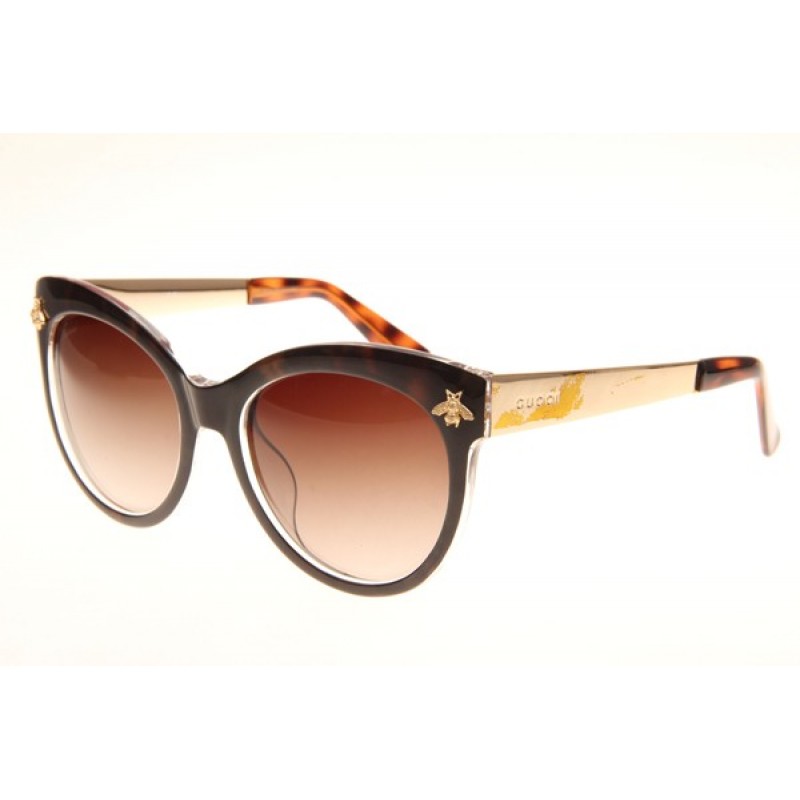Gucci GG0358S Sunglasses In Gold Tortoise Gradient...