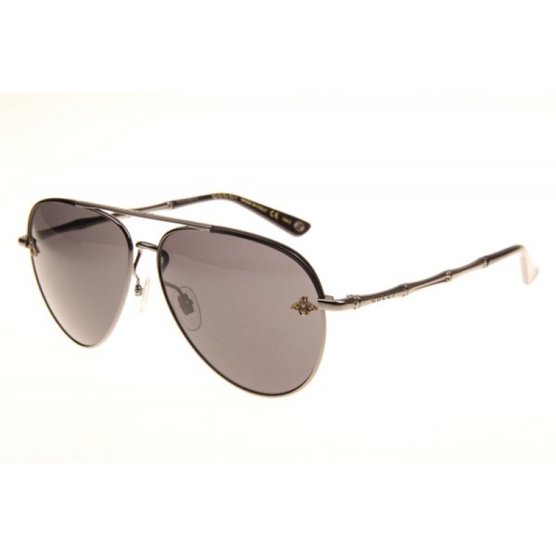 Gucci GG0338S Sunglasses In Black Silver Grey