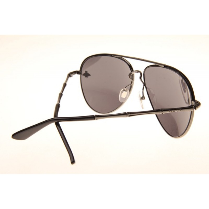Gucci GG0338S Sunglasses In Black Silver Grey