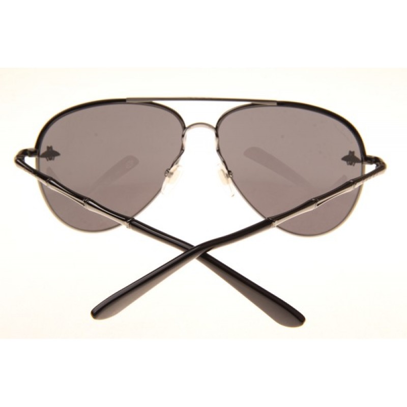 Gucci GG0338S Sunglasses In Black Silver Grey