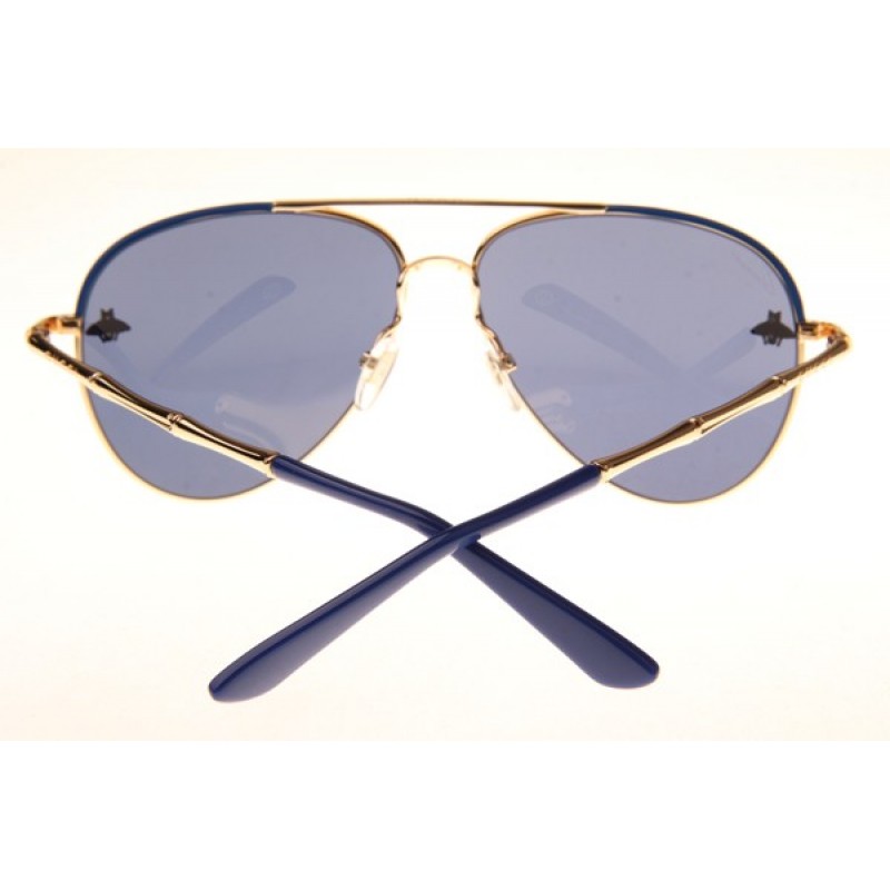 Gucci GG0338S Sunglasses In Blue Gold