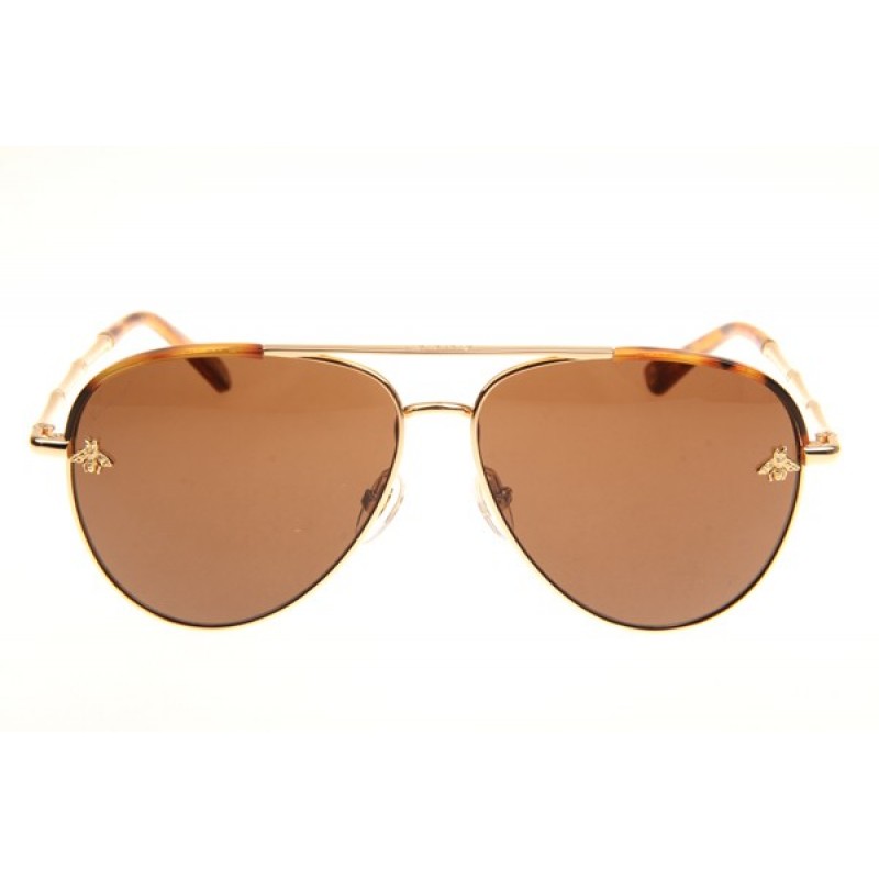 Gucci GG0338S Sunglasses In Tortoise Gold Brown