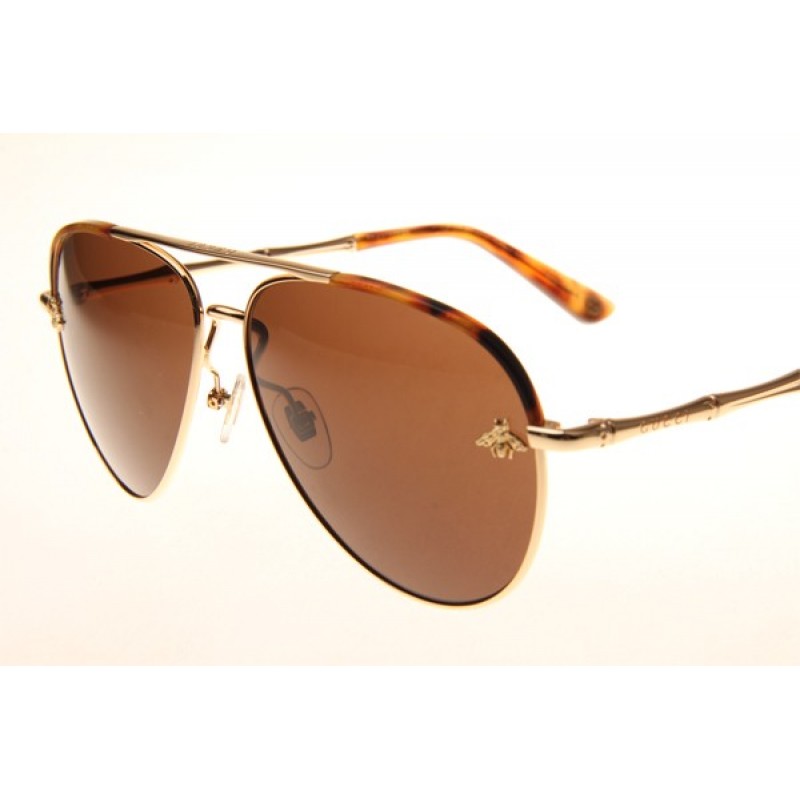 Gucci GG0338S Sunglasses In Tortoise Gold Brown