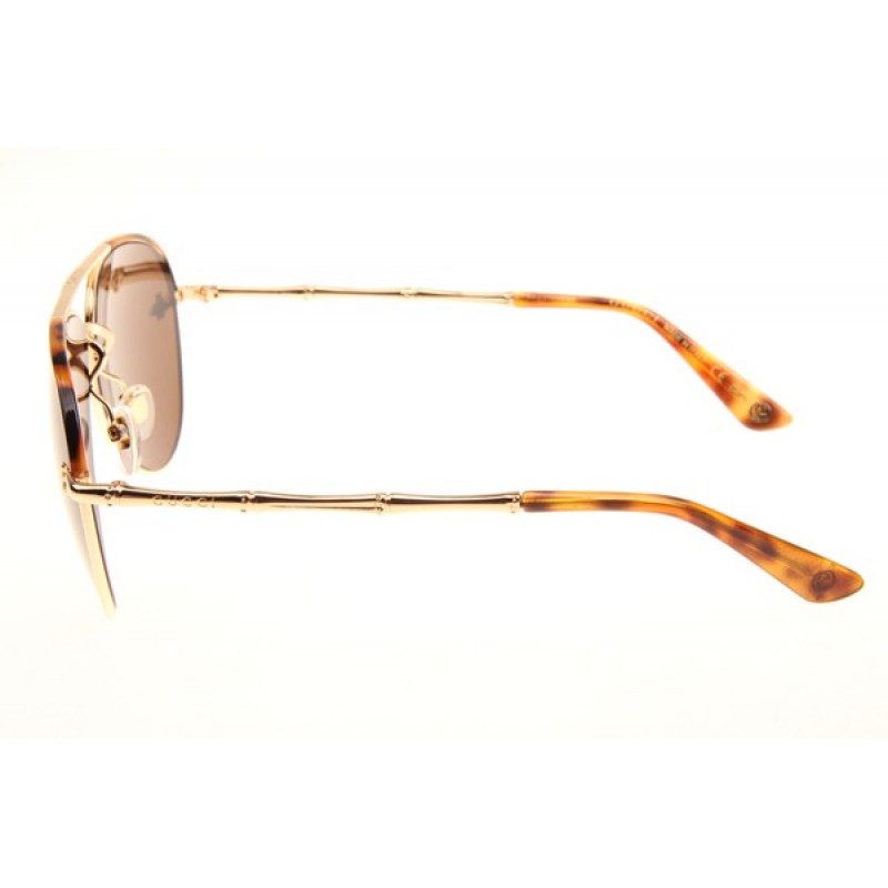 Gucci GG0338S Sunglasses In Tortoise Gold Brown
