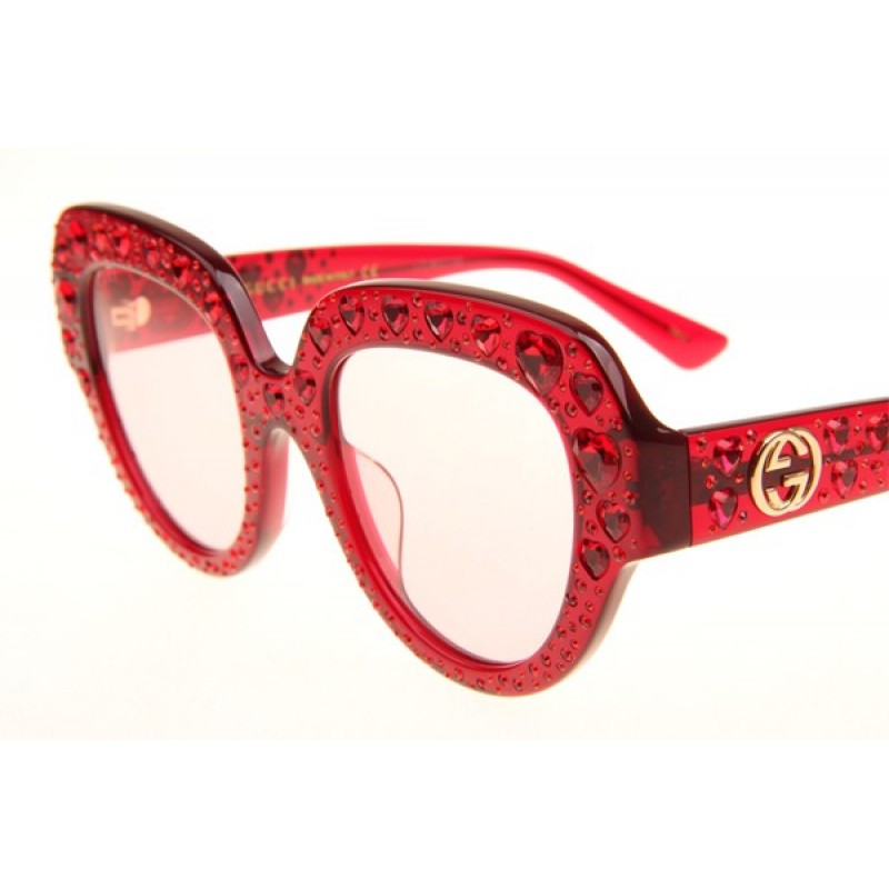 Gucci GG0308S Sunglasses In Red Light Brown