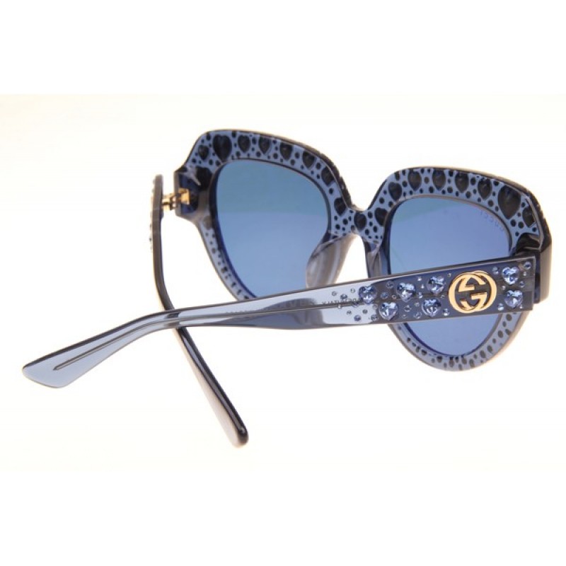 Gucci GG0308S Sunglasses In Transparent Blue
