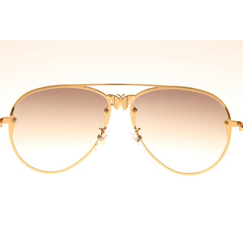 Gucci GG2218 Sunglasses In Gold Gradient Brown
