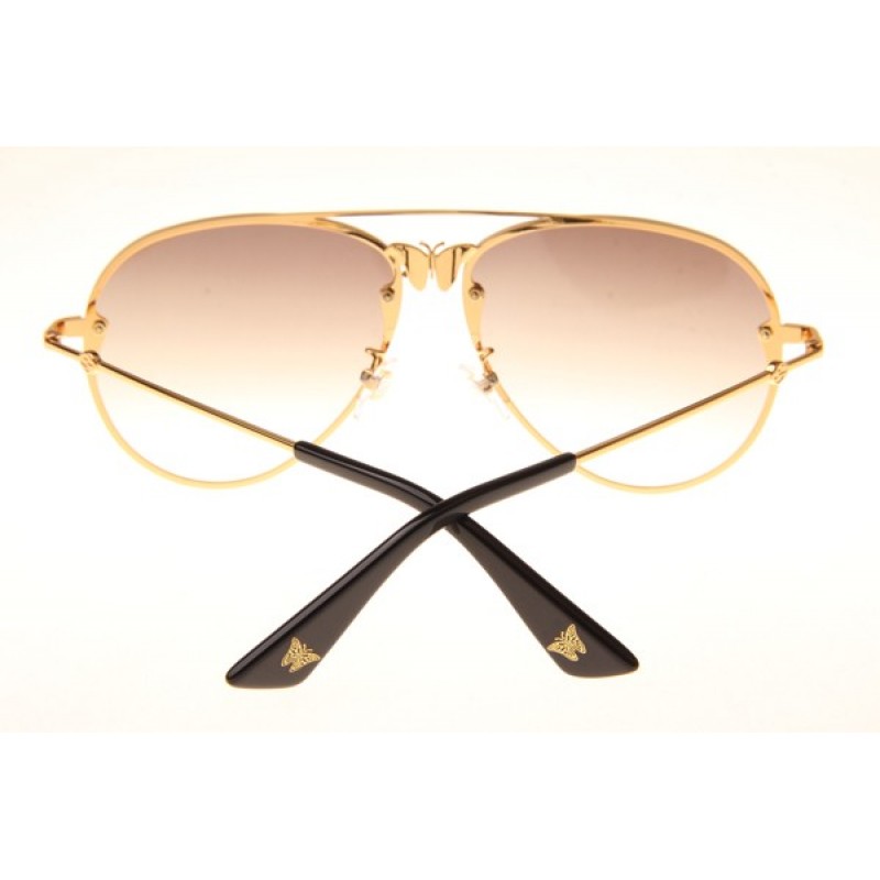 Gucci GG2218 Sunglasses In Gold Gradient Brown