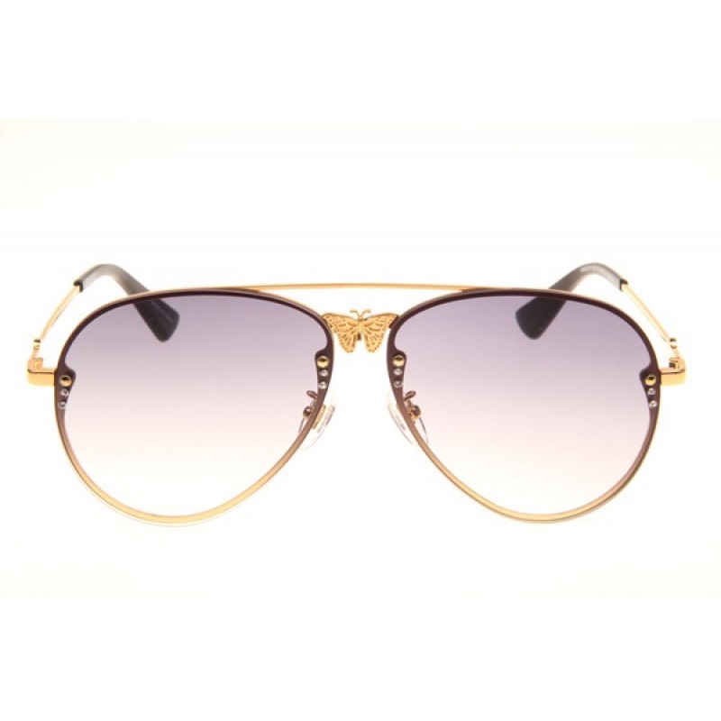 Gucci GG2218 Sunglasses In Gold Gradient Grey