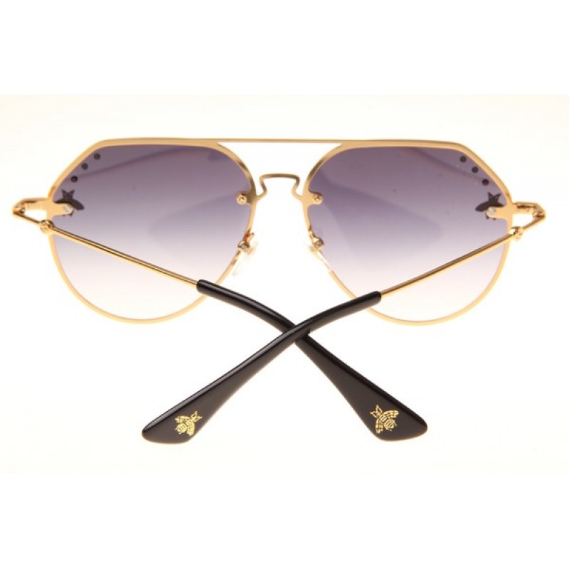 Gucci GG2268 Sunglasses In Gold Gradient Grey