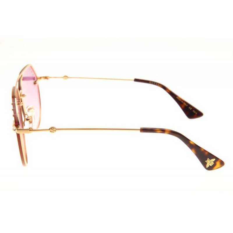 Gucci GG2268 Sunglasses In Gold Gradient Pink