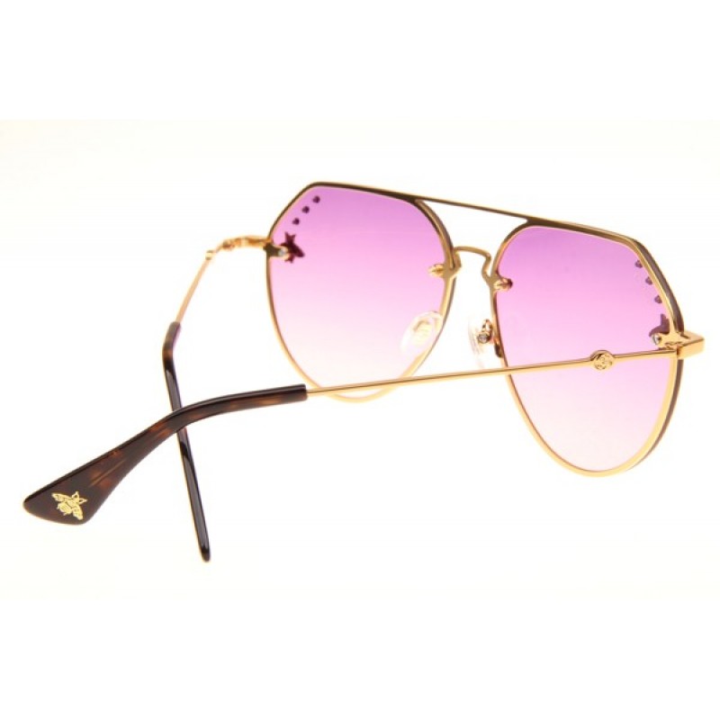 Gucci GG2268 Sunglasses In Gold Gradient Pink