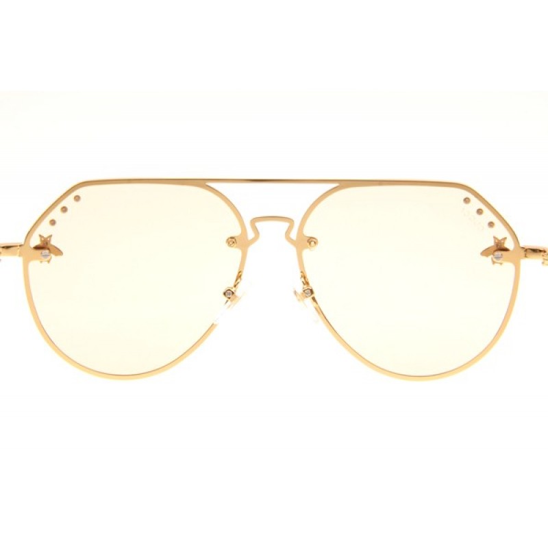 Gucci GG2268 Sunglasses In Gold Light Brown