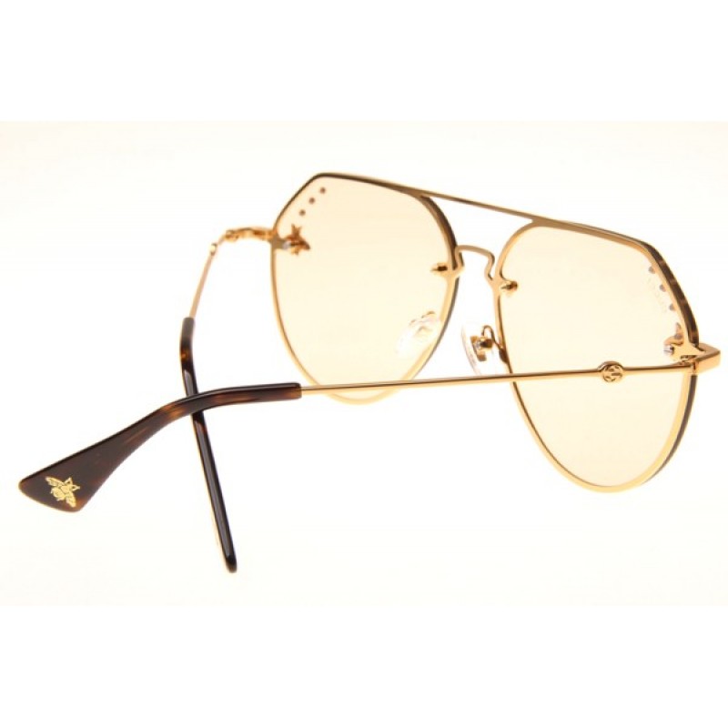 Gucci GG2268 Sunglasses In Gold Light Brown