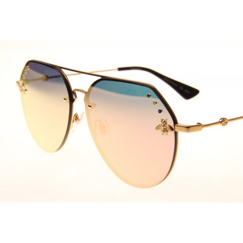 Gucci GG2268 Sunglasses In Gold Orange Flash