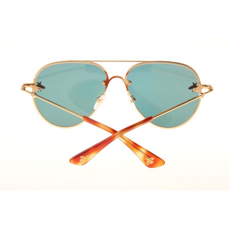 Gucci GG2201 Sunglasses In Gold Orange Flash