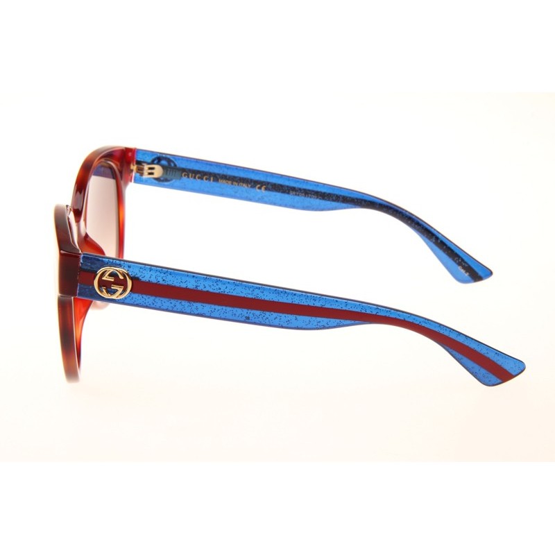 Gucci GG0035S Sunglasses In Tortoise Blue