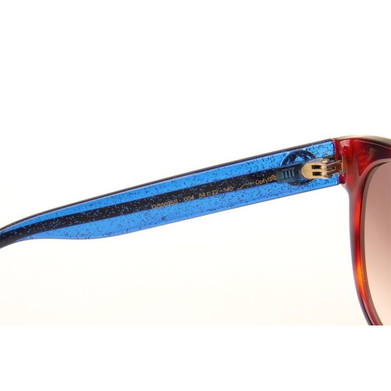 Gucci GG0035S Sunglasses In Tortoise Blue
