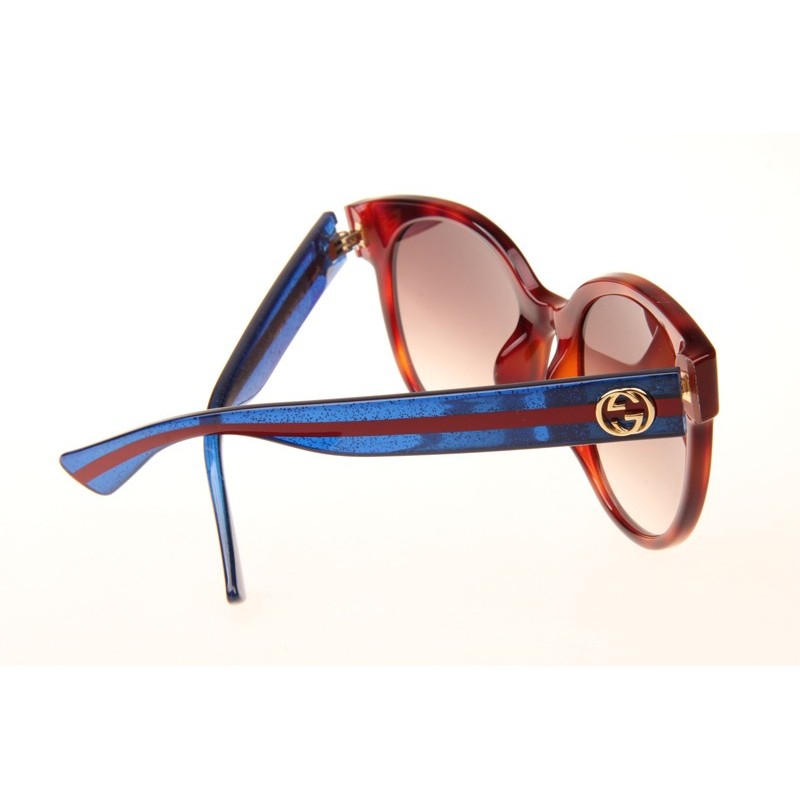 Gucci GG0035S Sunglasses In Tortoise Blue