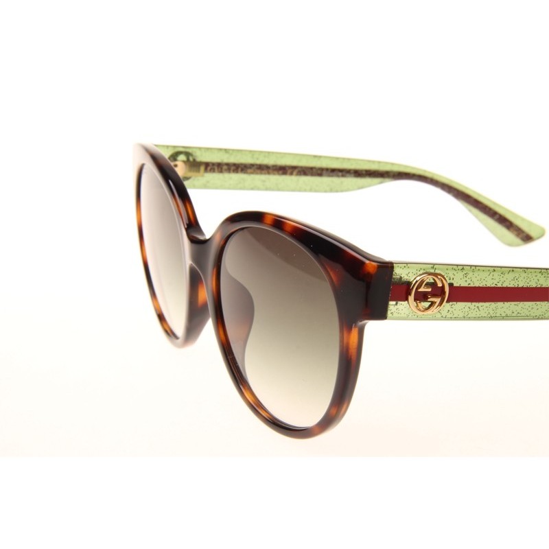 Gucci GG0035S Sunglasses In Tortoise Green