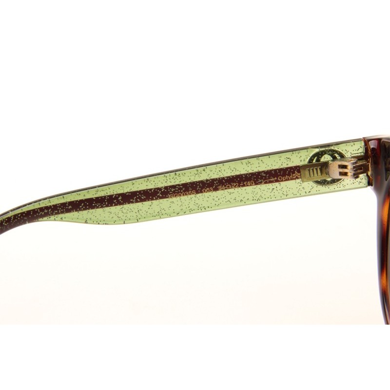 Gucci GG0035S Sunglasses In Tortoise Green