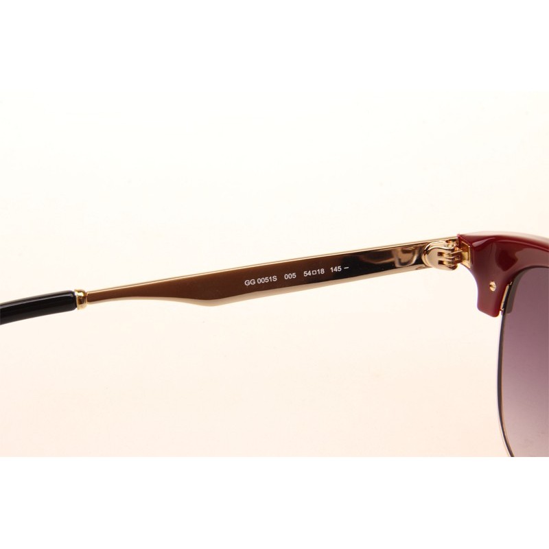 Gucci GG0051S Sunglasses In Red Gold