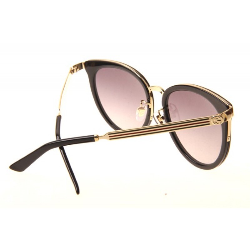 Gucci GG0077SK Sunglasses In Black Gradient Grey