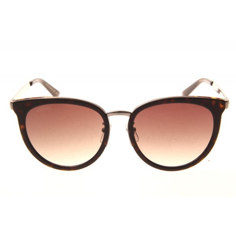 Gucci GG0077SK Sunglasses In Tortoise Gradient Brown