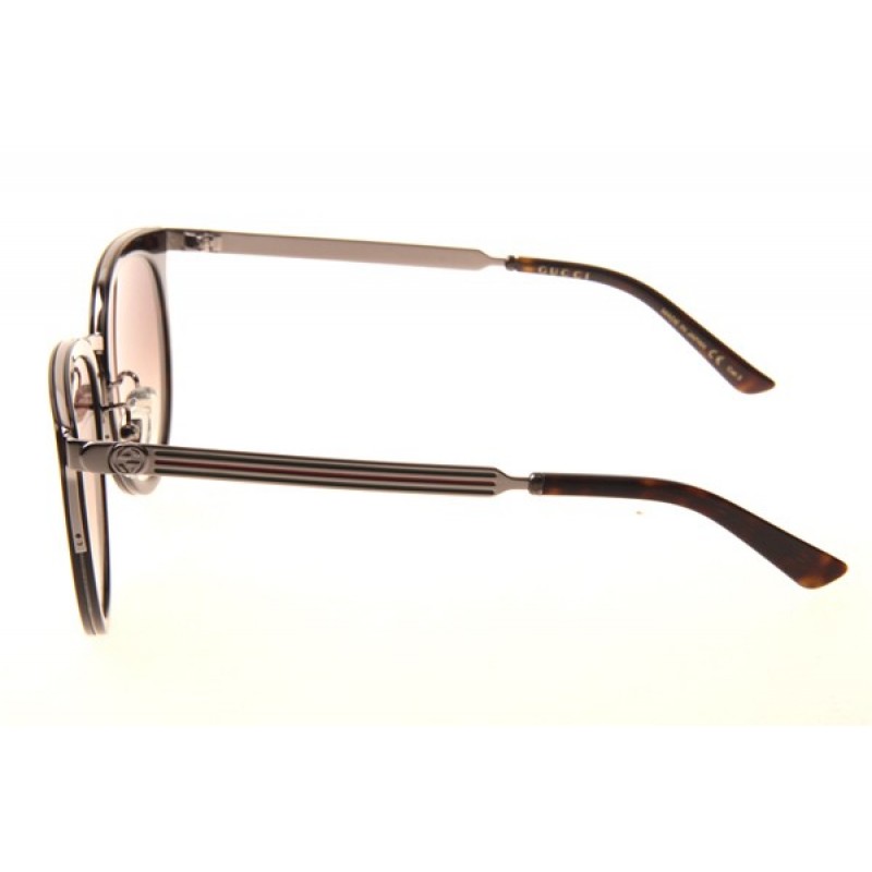 Gucci GG0077SK Sunglasses In Tortoise Gradient Brown