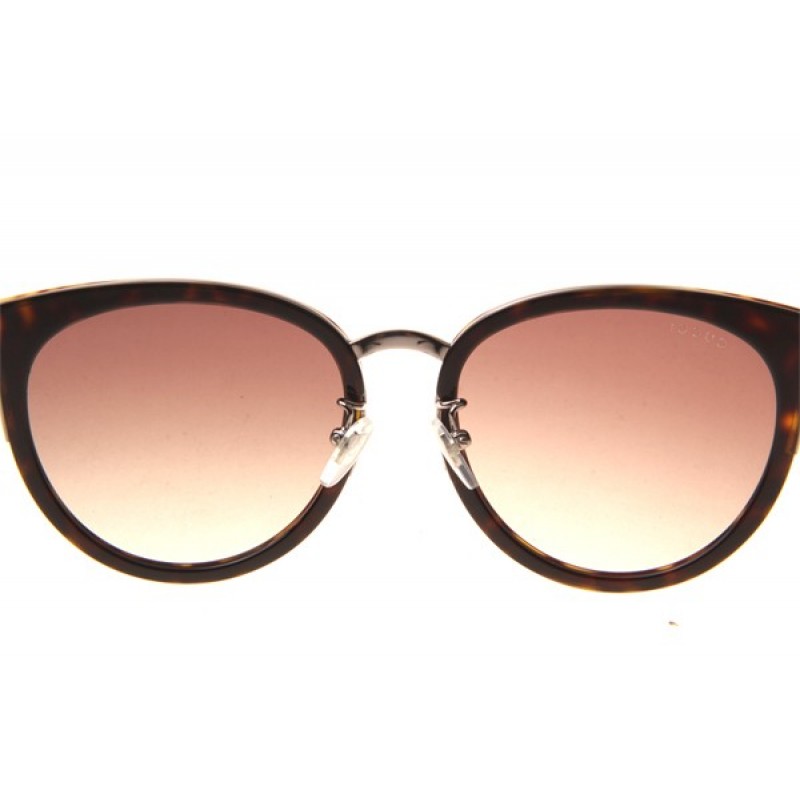 Gucci GG0077SK Sunglasses In Tortoise Gradient Brown