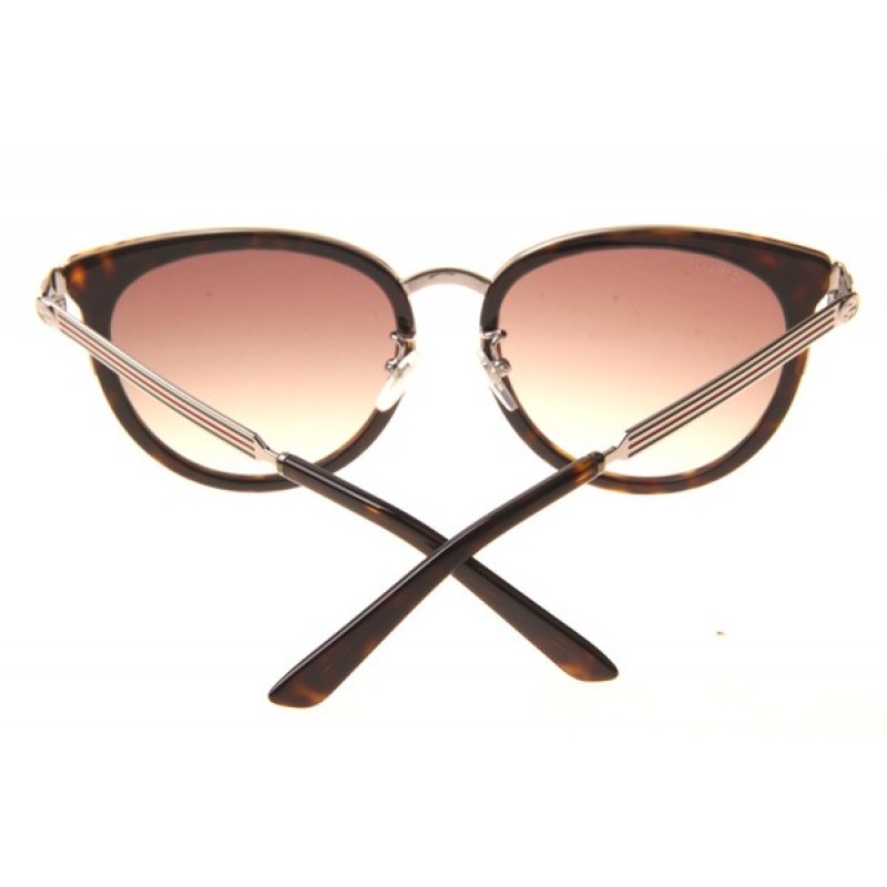 Gucci GG0077SK Sunglasses In Tortoise Gradient Brown