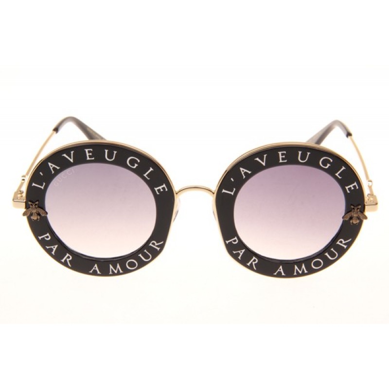 Gucci GG0113S Sunglasses In Black Gradient Grey