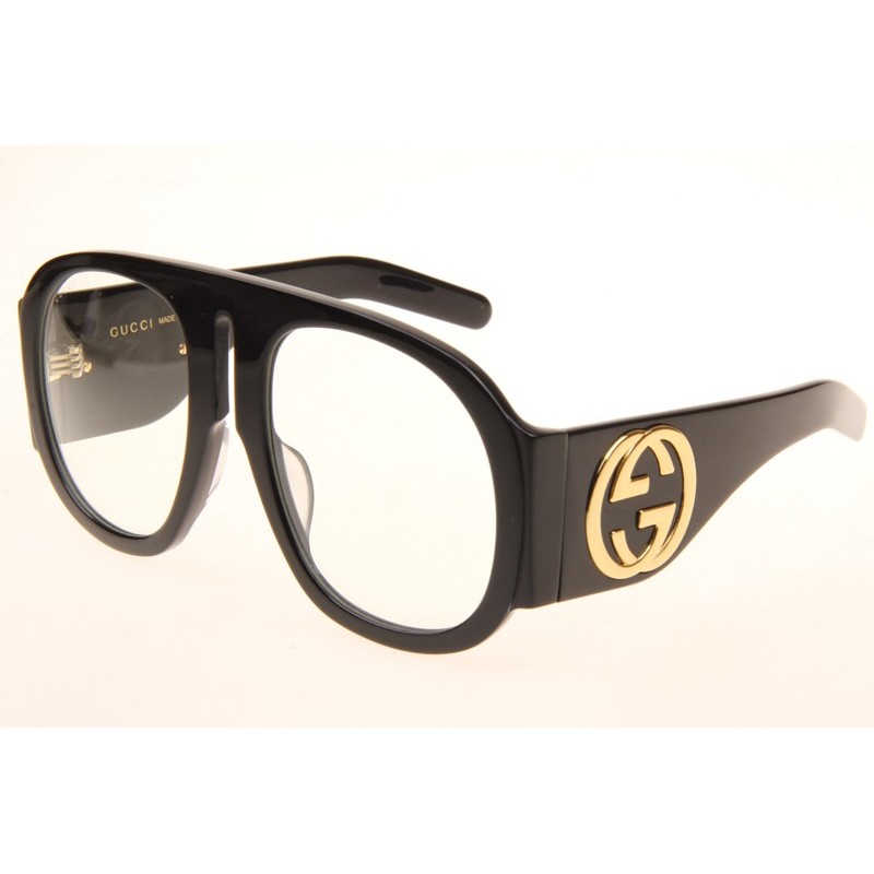 Gucci GG0152S Sunglasses In Black Clear Lens