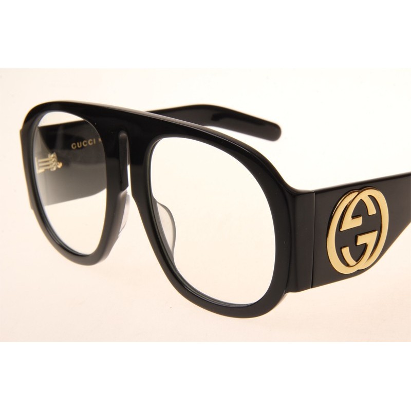Gucci GG0152S Sunglasses In Black Clear Lens
