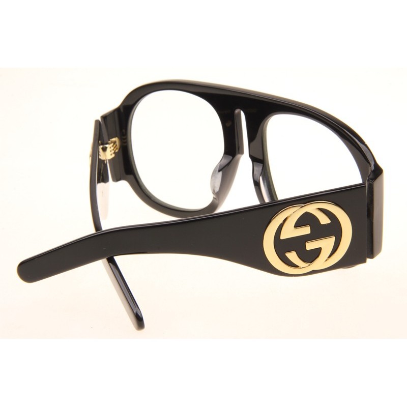 Gucci GG0152S Sunglasses In Black Clear Lens