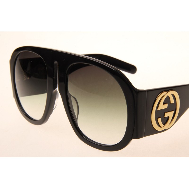 Gucci GG0152S Sunglasses In Black Gradient Green