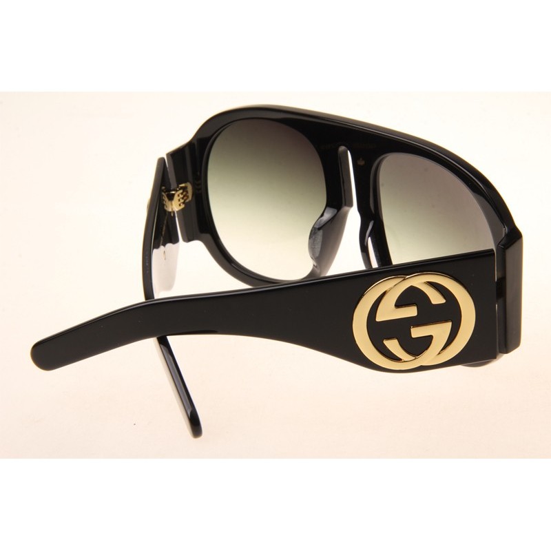 Gucci GG0152S Sunglasses In Black Gradient Green