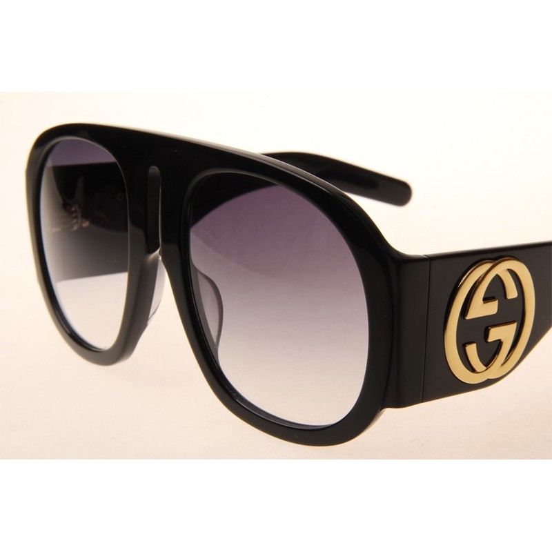 Gucci GG0152S Sunglasses In Black Gradient Grey