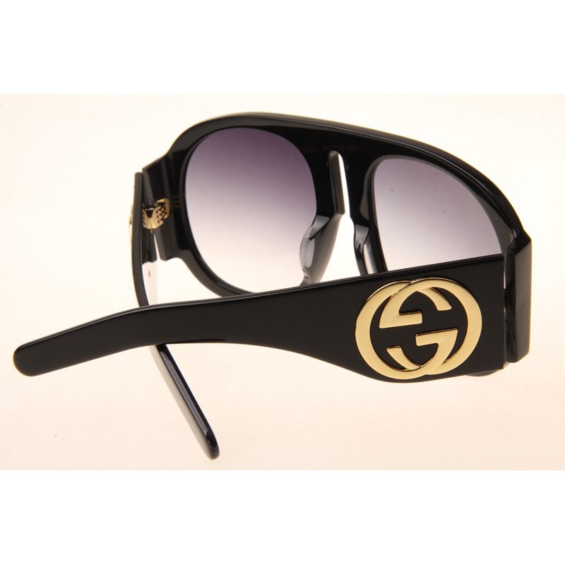 Gucci GG0152S Sunglasses In Black Gradient Grey