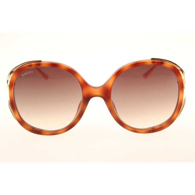 Gucci GG0226S Sunglasses In Tortoise Gradient Brown